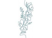 Stickdatei - Garden Flowers Lineart 9 Clematis